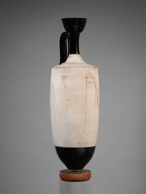 Attributed To The Achilles Painter Terracotta Lekythos Oil Flask