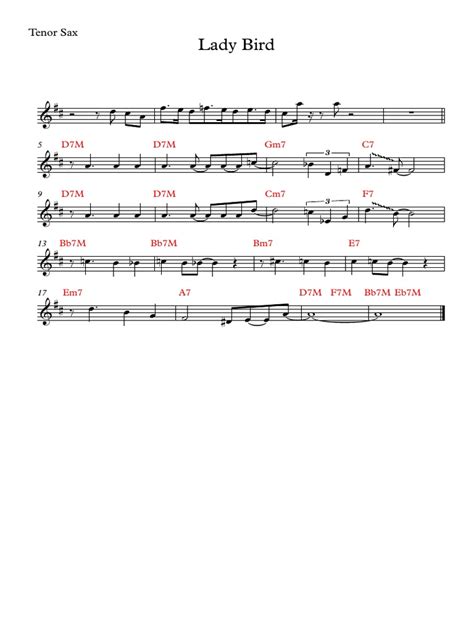 Lady Bird Tenor Sax Pdf