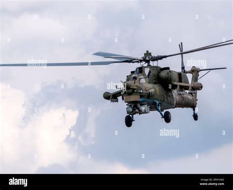 Moscow Russia Zhukovsky Airfield 25 July 2021: attack helicopters Mil ...