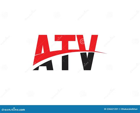 Atv Letter Initial Logo Design Vector Illustration Stock Vector