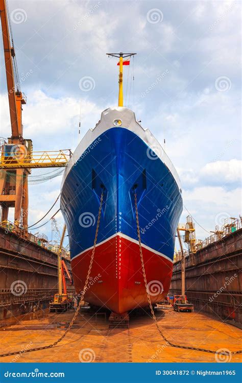 Ship in dry dock stock photo. Image of building, polish - 30041872