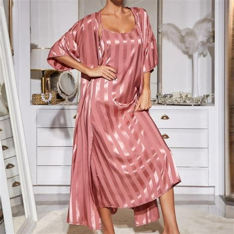 Womens Soft Pajama Clearance Silk Satin Sexy Bathrobes Plus Size Robe