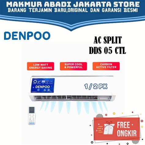 Jual AC SPLIT DENPOO 1 2 PK LOW WATT GOLDFIN DDS 05 CTL FREE ONGKIR