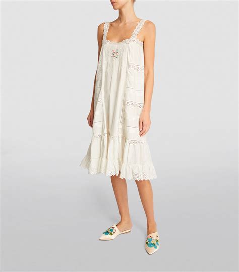 Womens DÔEN white Organic Cotton Symphony Nightdress Harrods UK