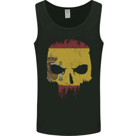 Spanien Totenkopf Spanische Fitness Flagge Biker Herren Tanktop EBay