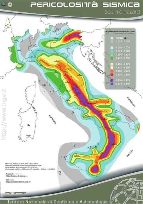 Figura A Mappa Della Pericolosit Sismica Del Territorio Nazionale