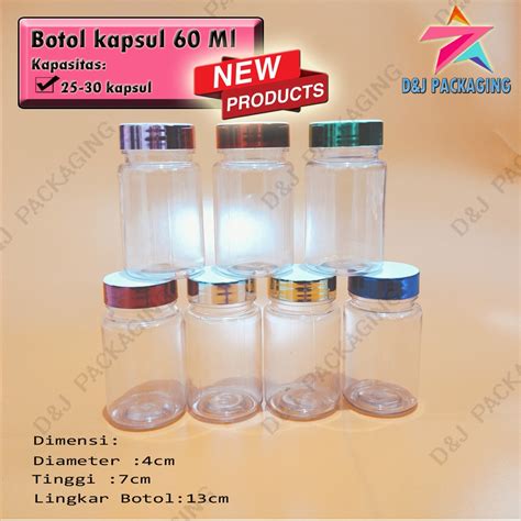 Jual Botol Kapsul Ml Isi Bening Plug Inner Shopee Indonesia