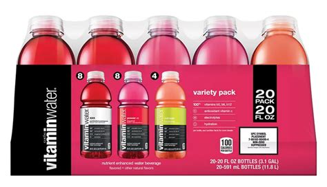 Glaceau Vitamin Water Variety Pack 20 Pack 20 X 20 Oz —