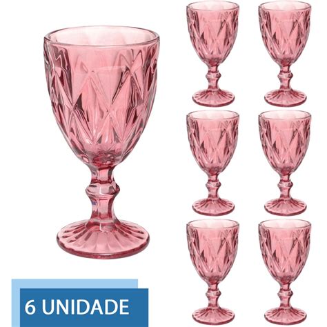 Kit Ta As Diamante Ametista Refor Ado Vidro Ml Ta A De Vinho