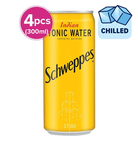 Buy Schweppes Schweppes Indian Tonic Water Can 4 Pieces Online At Rs