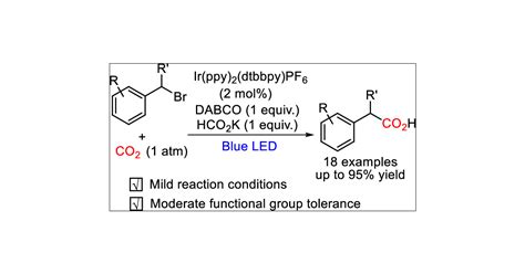 Visible Light Driven Reductive Carboxylation Of Benzyl Bromides With