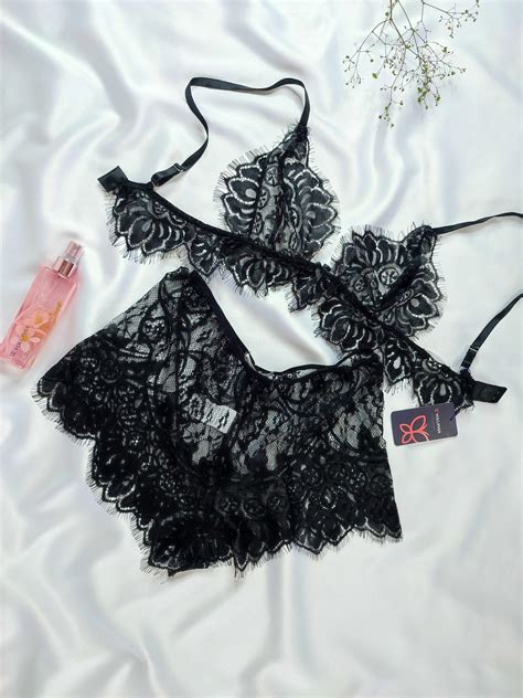 BabyDoll Renda Megan Preto Voluphia Lingerie Sensual em Brasília