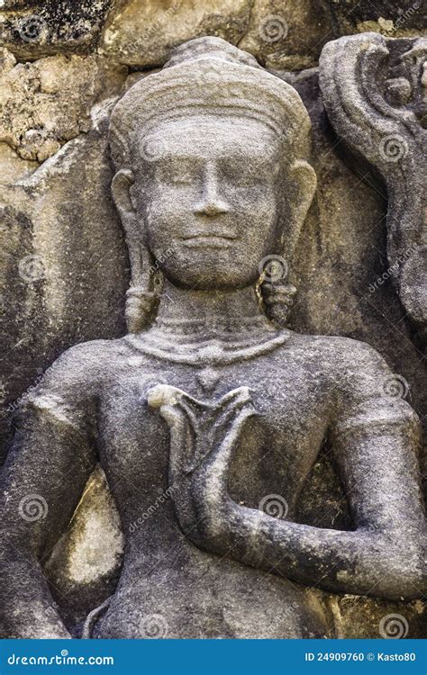 Ancient Stone Sculpture In Angkor Wat Cambodia Stock Photo Image Of