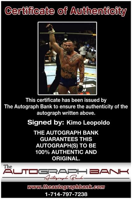 Kimo Leopoldo signed AUTHENTIC 8x10|Free Ship|The Autograph Bank