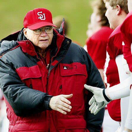 John Gagliardi, NCAA's winningest coach football coach shaking hands ...