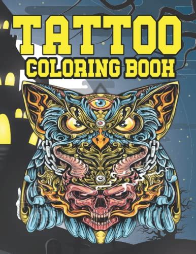 Tattoo Coloring Book Over 120 Art Designs Tattoo 2022 Stress Relief