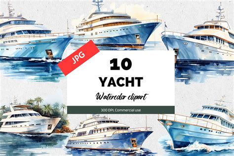 Watercolor Yacht Clipart Graphic By KiwiCakeStudio Creative Fabrica