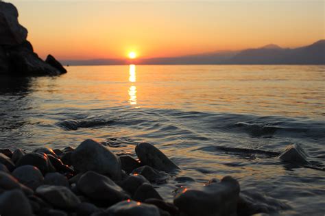 Free Images Beach Sea Coast Rock Ocean Horizon Sunrise Sunset