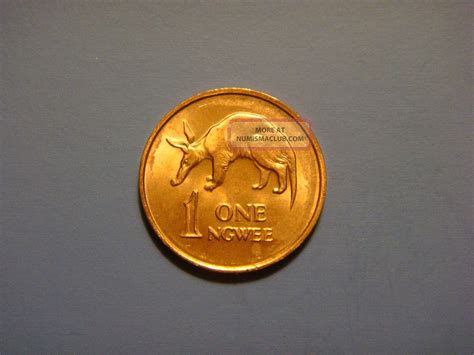 Zambia Ngwee Coin Aardvark