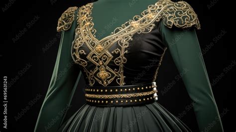 Details Of A Traditional Irish Step Dancing Costume Generative Ai Stock Illustration Adobe Stock