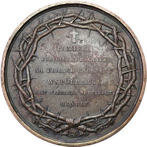 Medal Polska XIX wiek Rosja Medal Żałoby Narodowej 1861 RZADKOŚĆ