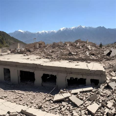 Premium Photo Massive Earthquake Destroy Collapse Building Generative