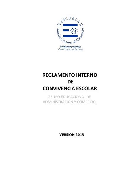 PDF REGLAMENTO INTERNO DE CONVIVENCIA ESCOLAR 2 Sobre Salidas