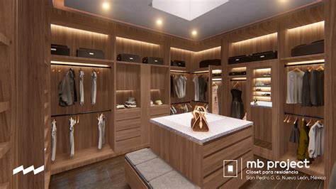 Vista 4 walking closet mb anteproyecto homify Diseño de armario