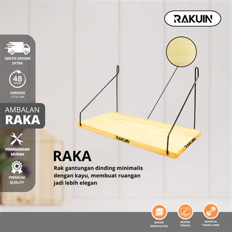 Jual Raka Rak Ambalan Kayu Dinding Tempel Dengan Bahan Kayu Jati