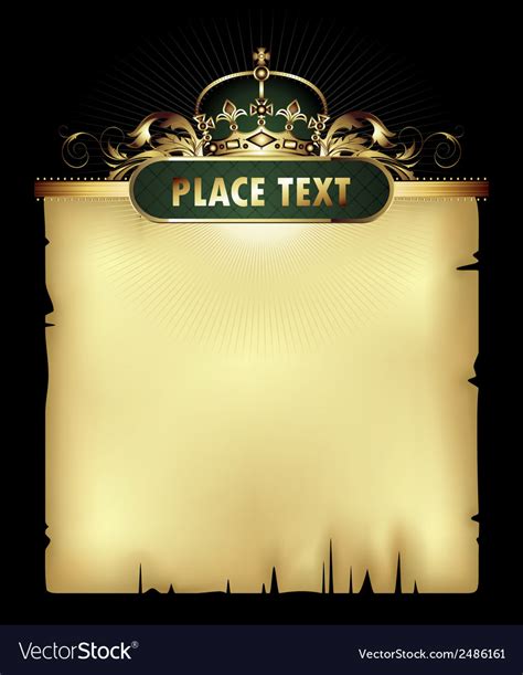 Paper background with crown Royalty Free Vector Image