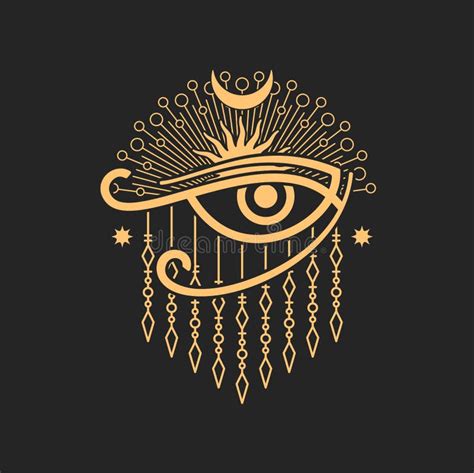 Horus Evil Seeing Eye Witchcraft Magic Symbol Stock Vector