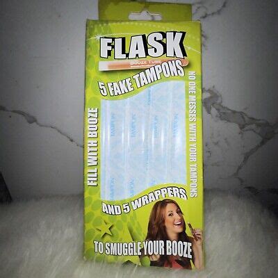 Smuggle Your Booze 5 Fake Tampon Booze Tubes Alcohol Flask Concert