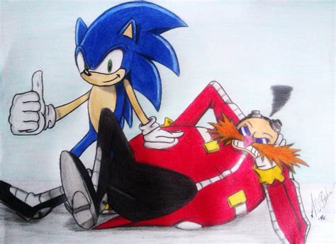 Sonic and Dr Eggman (color) by Cpixie01 on DeviantArt