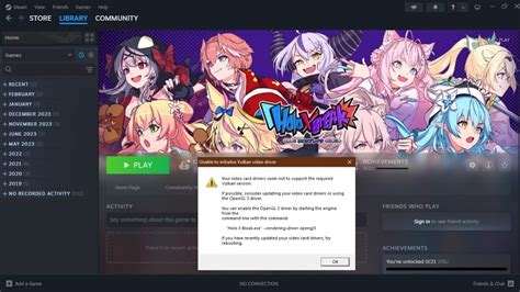 Holo X Break Unable To Initialize Vulkan Video Driver Fixed YouTube
