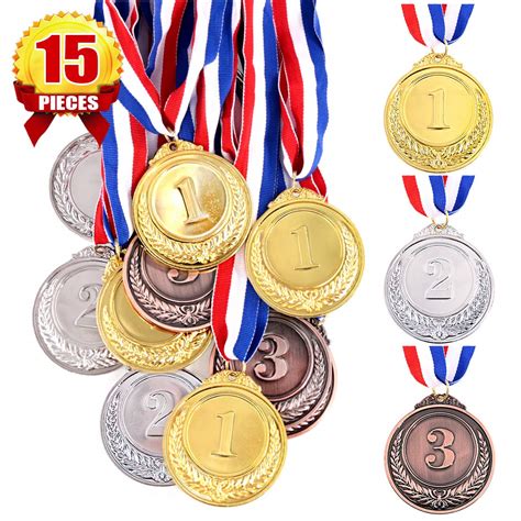 Buy Swpeet Metal Gold Silver Bronze Award Medals With Ribbon Olympic