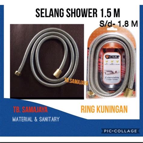 Jual Selang Flexible Selang Shower 12 Drat Kuningan Selang Saja