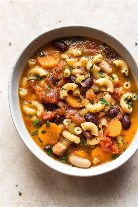 Easy Authentic Homemade Pasta E Fagioli A Classic Italian Soup Of Pasta Beans Veggies And