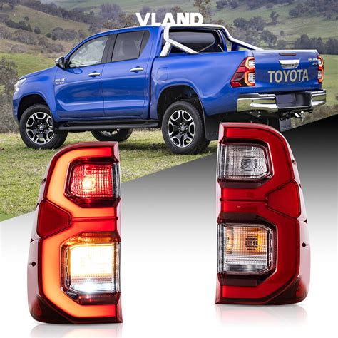 Vland Red Style Led Tail Lights For Toyota Hilux W Dynamic