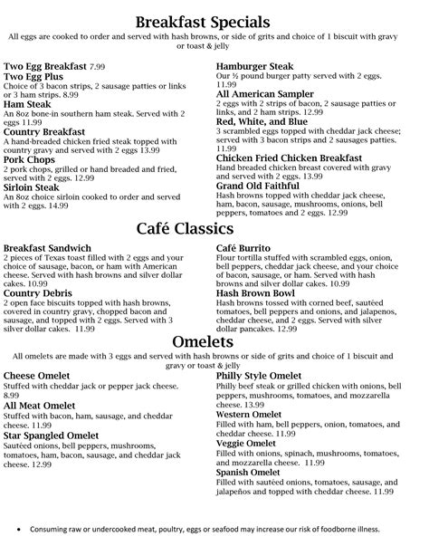 Cafe USA Menu and Reviews | NWA Food