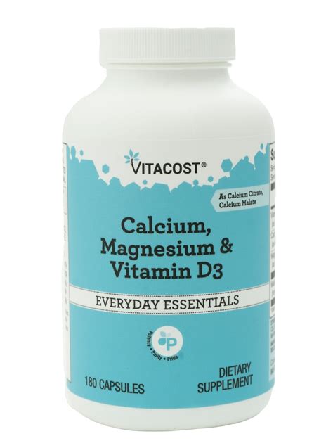 Vitacost Calcium Magnesium Vitamin D Capsules Vitacost