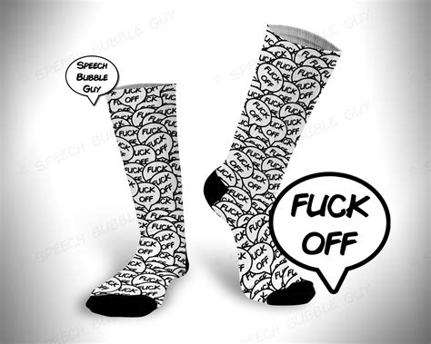 Fuck Off Socks Novelty Socks Speech Bubble Guy