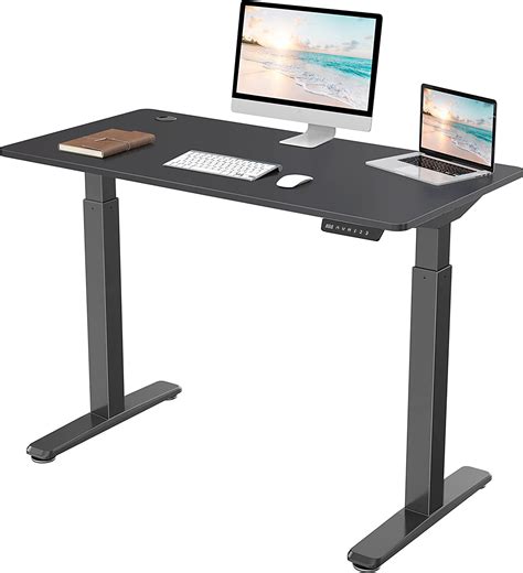 EUREKA ERGONOMIC Standing Desk Dual Motors, 48 x 24 Inches Electric Adjustable Height Stand up ...