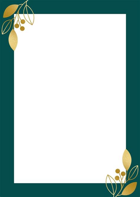 Green Gold Minimalist Stationery Paper
