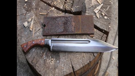 Forging A Bowie Knife From A Semi Truck Leaf Spring YouTube