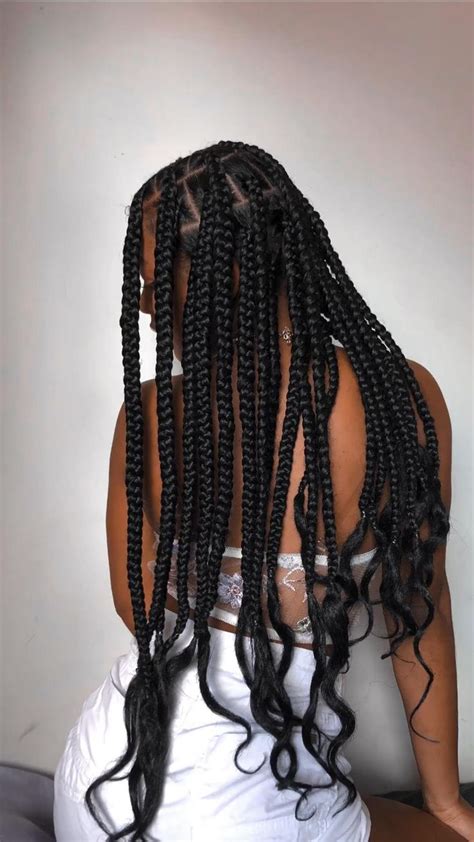 Knotless Braids G Box Braids G Penteado Coque Com Trança Trança Em