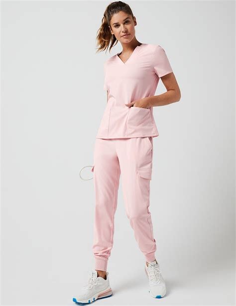 Cargo Jogger Pant In Blushing Pink Medical Scrubs By Jaanuu Medical