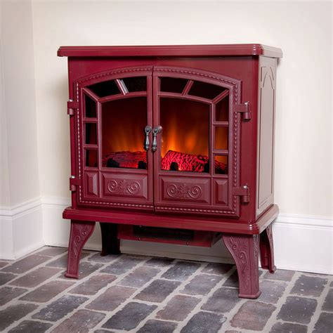 Duraflame 750 Electric Fireplace Stove In Cranberry Dfs 750 14