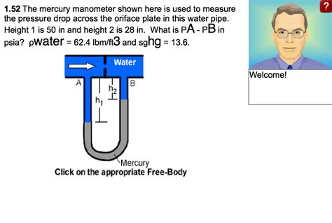 Solved The Mercury Manometer Shown Here Is Used To Measure