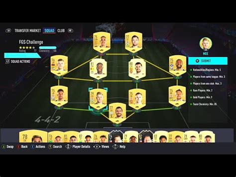 FGS Challenge SBC No Loyalty Required Very Easy Squad Building