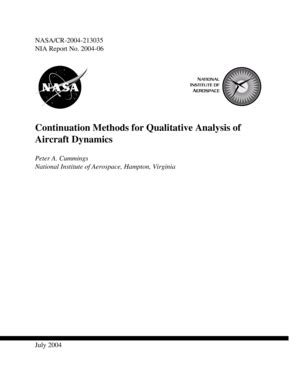 Fillable Online Ntrs Nasa Continuation Methods For Qualitative Analysis